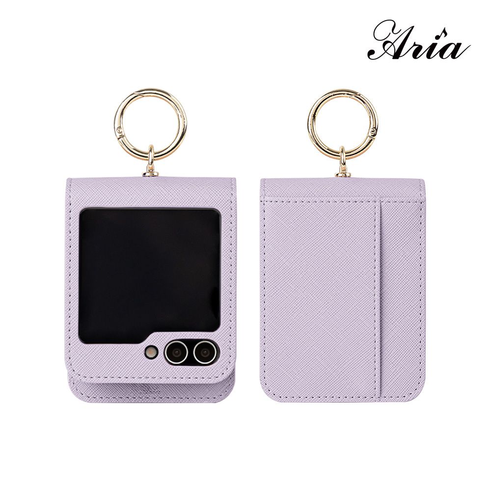 [S2B] Alpha Aria Galaxy Z Flip6 Diary Case – Easy Fingering, Saffiano Fabric, Sturdy Card Pocket, Double-Layer Protection - Made in Korea